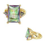 100447, RECTANGLE RHINESTONE STRETCH RING