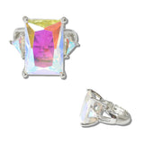 Rectangle Rhinestone Stretch Ring - view 3