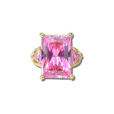 100447, RECTANGLE RHINESTONE STRETCH RING