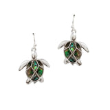 100527, SEA TURTLE ABALONE DANGLE EARRING