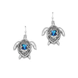 100532, SEA TURTLE ABALONE DANGLE EARRING