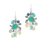 100540, SEA TURTLE ENAMEL DANGLE EARRING