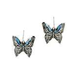 100562, BUTTERFLY ABALONE DANGLE EARRING