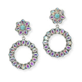 Western Rhinestone Hoop Dangle Earring - view 3