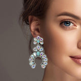 Western Squash Blossom Rhinestone Dangle Earring