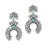 Western Squash Blossom Rhinestone Dangle Earring - view 2