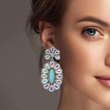 Western Concho Rhinestone Dangle Earring