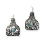 Western Buffalo COW EAR TAG Earring - view 2