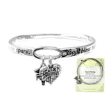 100612, "NURSE'S BLESSING" HEART CHARM ENGRAVED BRACELET
