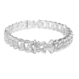 100615, BUCKLE ACCENT CHAIN METAL STRETCH BRACELET
