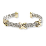 100633, X ACCENT DESIGNER INSPIRED CABLE CUFF BRACELET