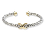 100634, X ACCENT DESIGNER INSPIRED CABLE CUFF BRACELET