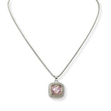 100639, GEOMETRIC CUBIC ZIRCONIA DESIGNER INSPIRED PENDANT NECKLACE