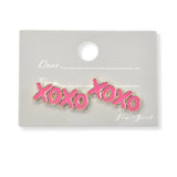 "xoxo" Enamel Stud Earring - view 2