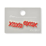 "xoxo" Enamel Stud Earring