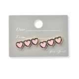 Triple Heart Enamel Stud Earring