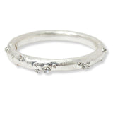 100688, RHINESTONE ACCENT METAL BANGLE BRACELET
