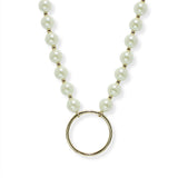 100705, HOOP ACCENT PEARL BEADED NECKLACE