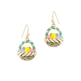 Easter EGG Basket Enamel Earring - view 2