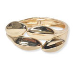 100740, LEAF METAL BANGLE BRACELET