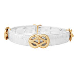 100746, GEOMETRIC ACCENT METAL STRETCH BRACELET