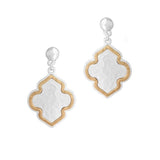 Quatrefoil Hammered Metal Dangle Earring - view 2