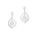 Geometric Hammered Metal Dangle Earring