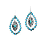 Western Turquoise Accent Dangle Earring - view 2