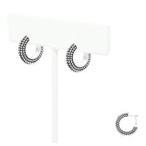 100767, TEXTURED ROUND HOOP EARRING