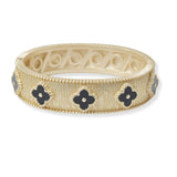 100775, MULTI CLOVER ACCENT DESIGNER INSPIRED BRACELET