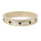 100776, DAINTY CLOVER ACCENT DESIGNER INSPIRED BRACELET