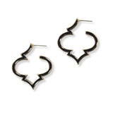 100836, QUATREFOIL ENAMEL EARRING