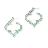 100836, QUATREFOIL ENAMEL EARRING