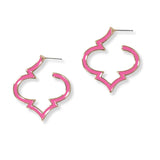 100836, QUATREFOIL ENAMEL EARRING