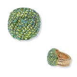 100881, WAVE STRIPE ACCENT CRYSTAL RHINESTONE STRETCH RING