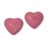 100882, BOLD HEART CRYSTAL RHINESTONE EARRING