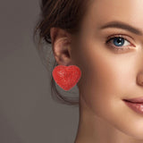 100882, BOLD HEART CRYSTAL RHINESTONE EARRING