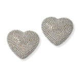 100882, BOLD HEART CRYSTAL RHINESTONE EARRING