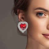 100883, HEART RHINESTONE EARRING