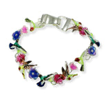 100902, BIRDS ENAMEL MAGNETIC CLOSURE BRACELET