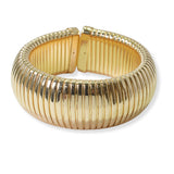 100924, LARGE BOLD METAL OPEN CUFF BRACELET