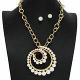 100971, PEARL SWIRL ACCENT NECKLACE