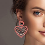 100984, HEART CRYSTAL RHINESTONE EARRING