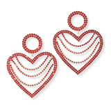 100984, HEART CRYSTAL RHINESTONE EARRING
