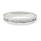 100992, ROMAN NUMERAL ACCENT STAINLESS STEEL BRACELET
