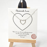 100995, GOLD DIPPED, "PASSIONATE LOVE" DAINTY HEART NECKLACE