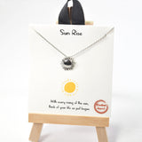 100996, GOLD DIPPED, "SUN RISE" DAINTY SUN NECKLACE