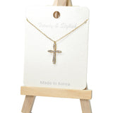 101022, CROSS CUBIC ZIRCONIA PENDANT NECKLACE
