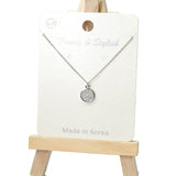 101023, ROUND CUBIC ZIRCONIA PENDANT NECKLACE