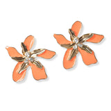 101034, ENAMEL FLOWER EARRING